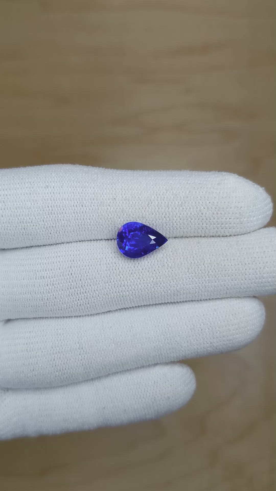 4.22 Ct. Blue Sapphire from Ceylon (Sri Lanka) Size Video