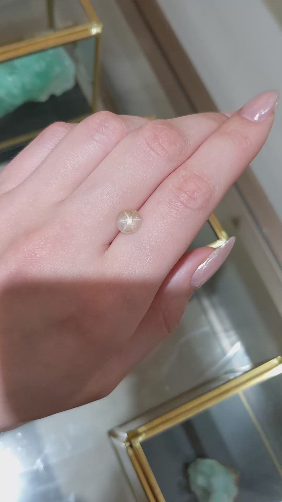 2.27 Ct. Yellow Star Sapphire from Burma (Myanmar) Size Video