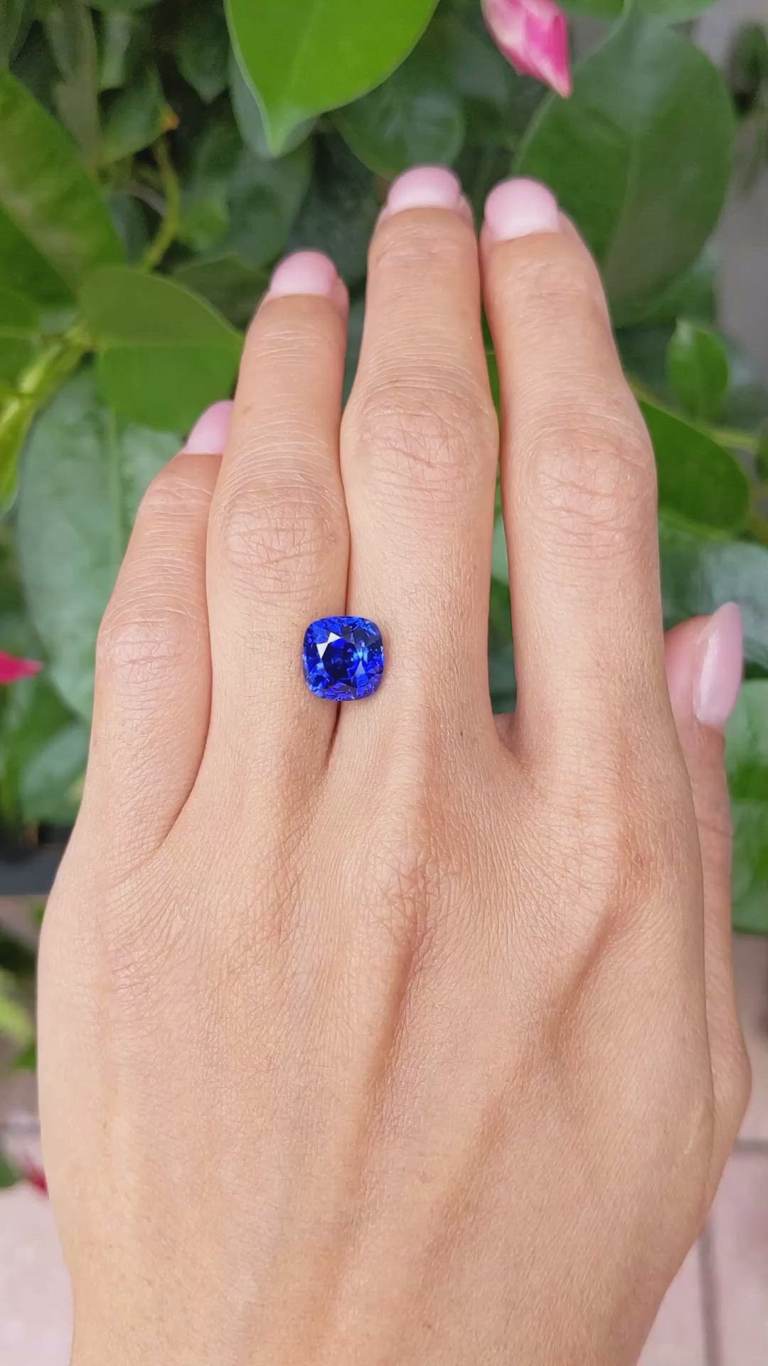 4.51 Ct. Blue Sapphire from Ceylon (Sri Lanka) Size Video