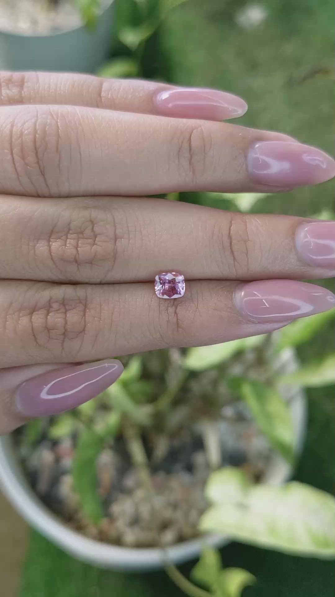 0.78 Ct. Pink Sapphire from Ceylon (Sri Lanka) Size Video