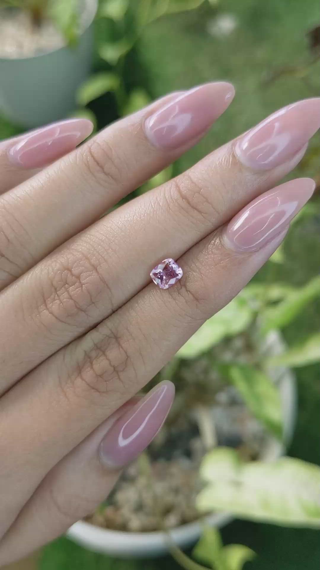 0.78 Ct. Pink Sapphire from Ceylon (Sri Lanka) Size Video