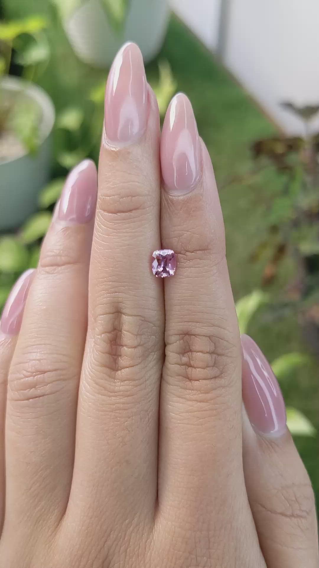 0.78 Ct. Pink Sapphire from Ceylon (Sri Lanka) Size Video