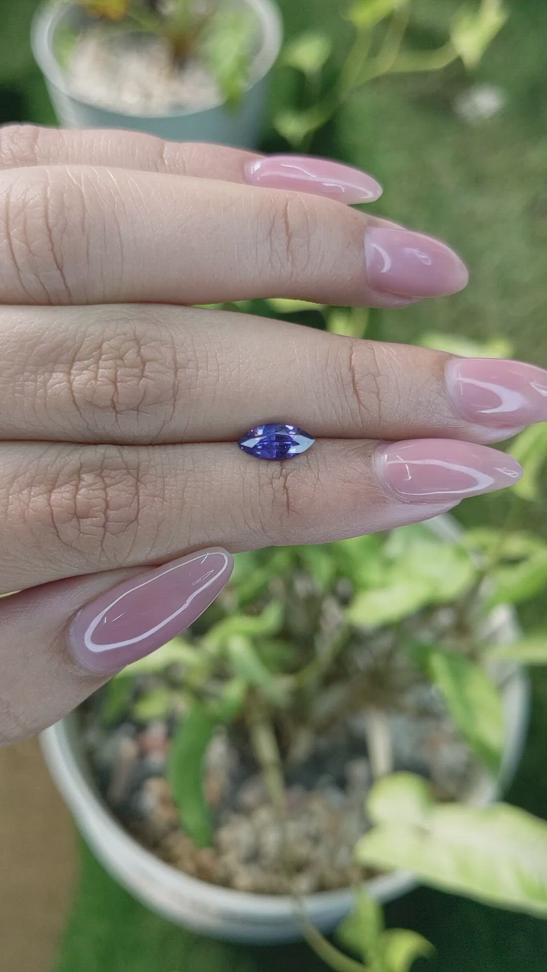 1.04 Ct. Purplish Blue Sapphire from Ceylon (Sri Lanka) Size Video