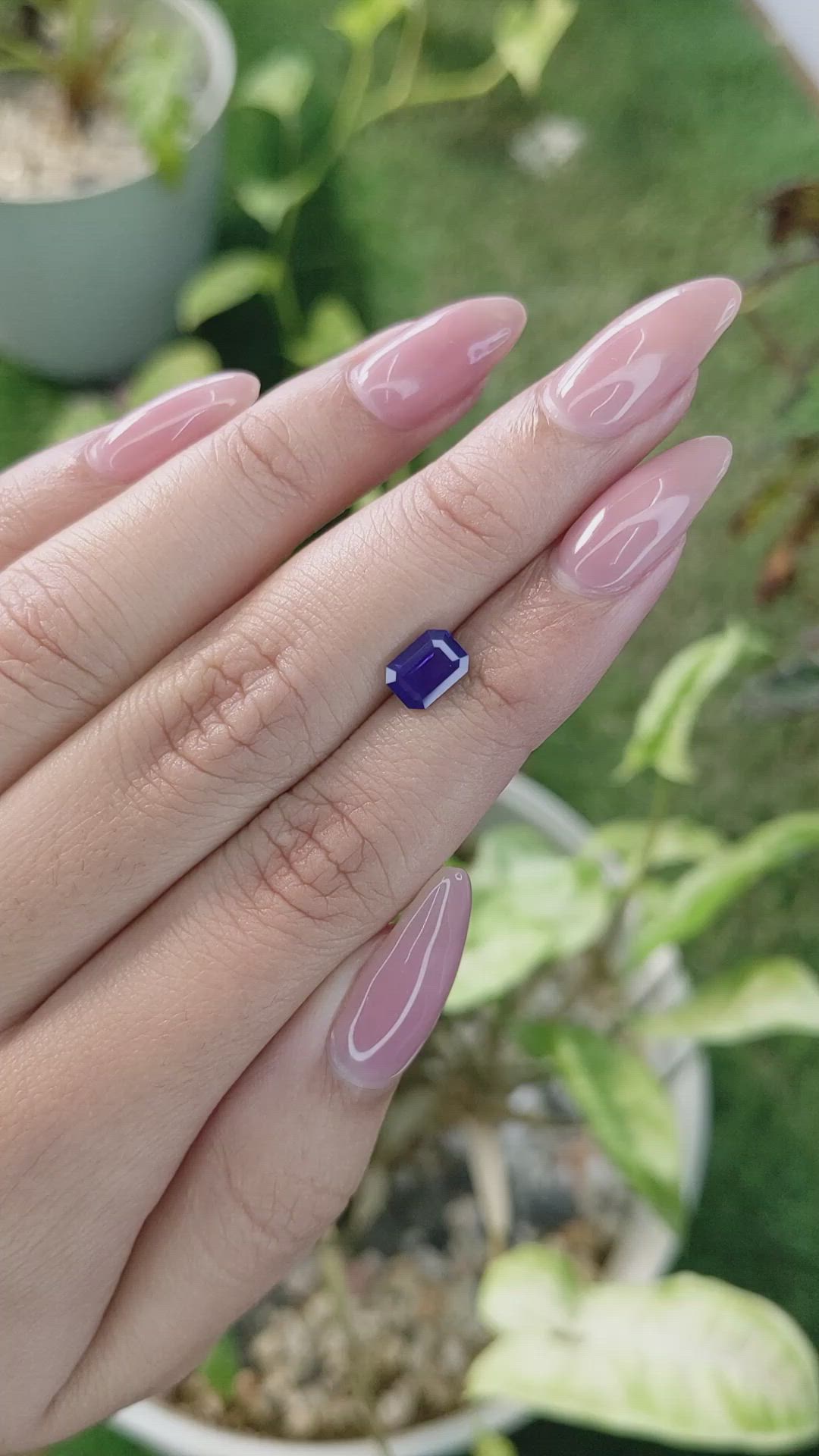 1.38 Ct. Purple Sapphire from Ceylon (Sri Lanka) Size Video