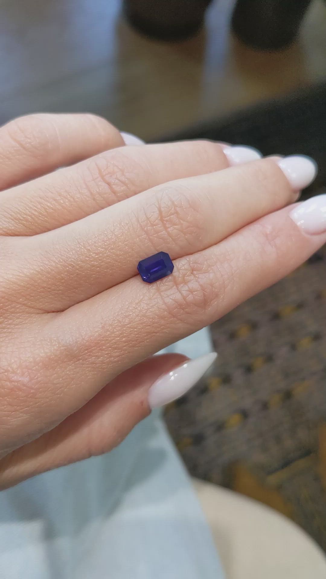 1.38 Ct. Purple Sapphire from Ceylon (Sri Lanka) Size Video