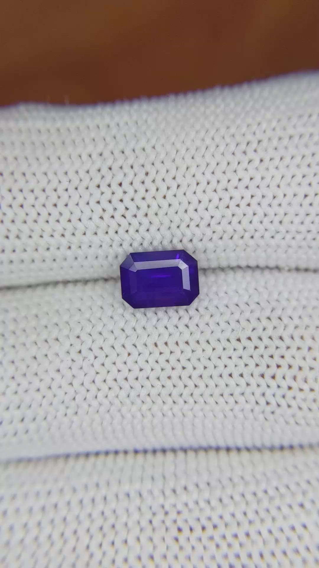 1.38 Ct. Purple Sapphire from Ceylon (Sri Lanka) Size Video