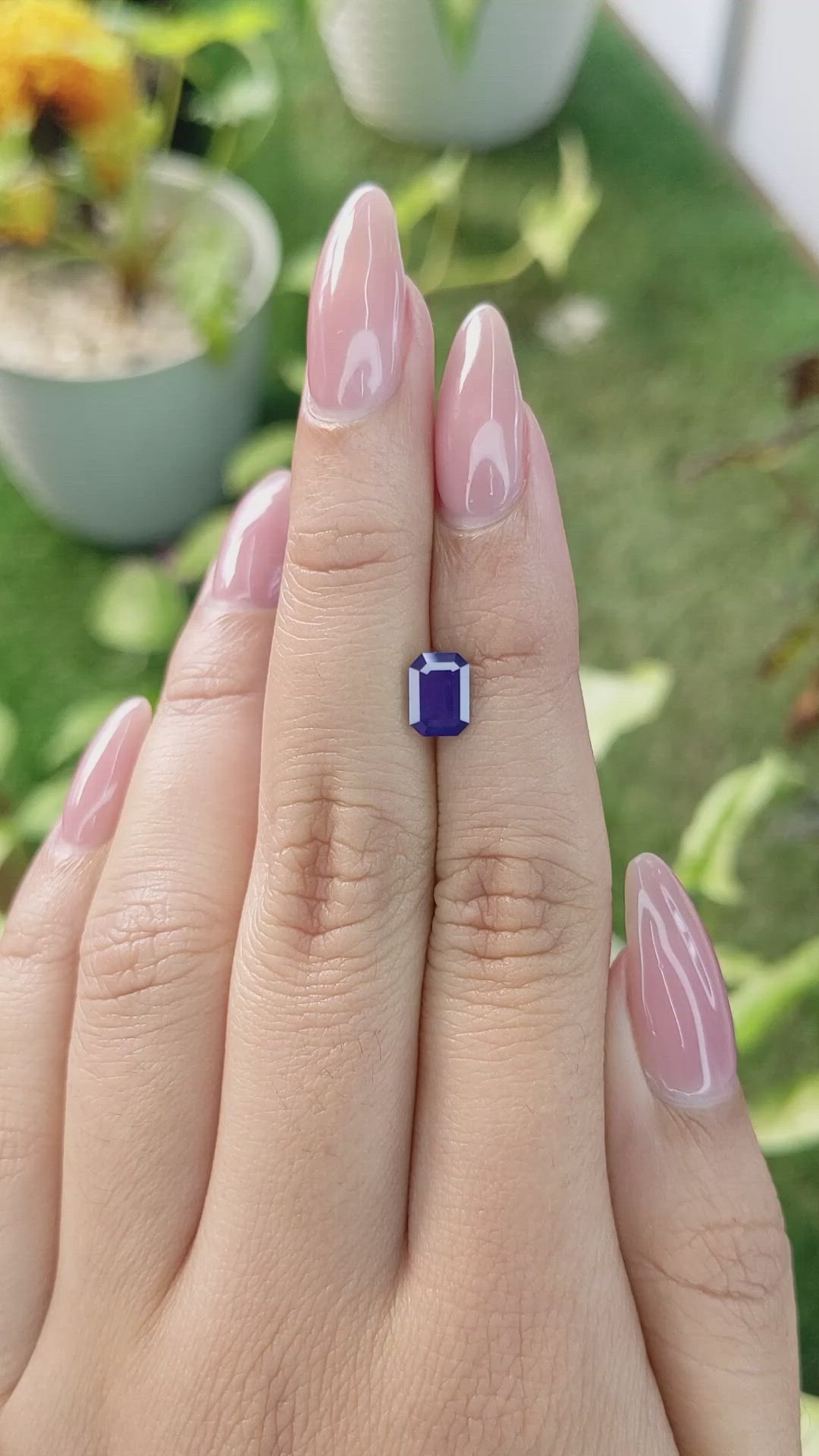1.38 Ct. Purple Sapphire from Ceylon (Sri Lanka) Size Video