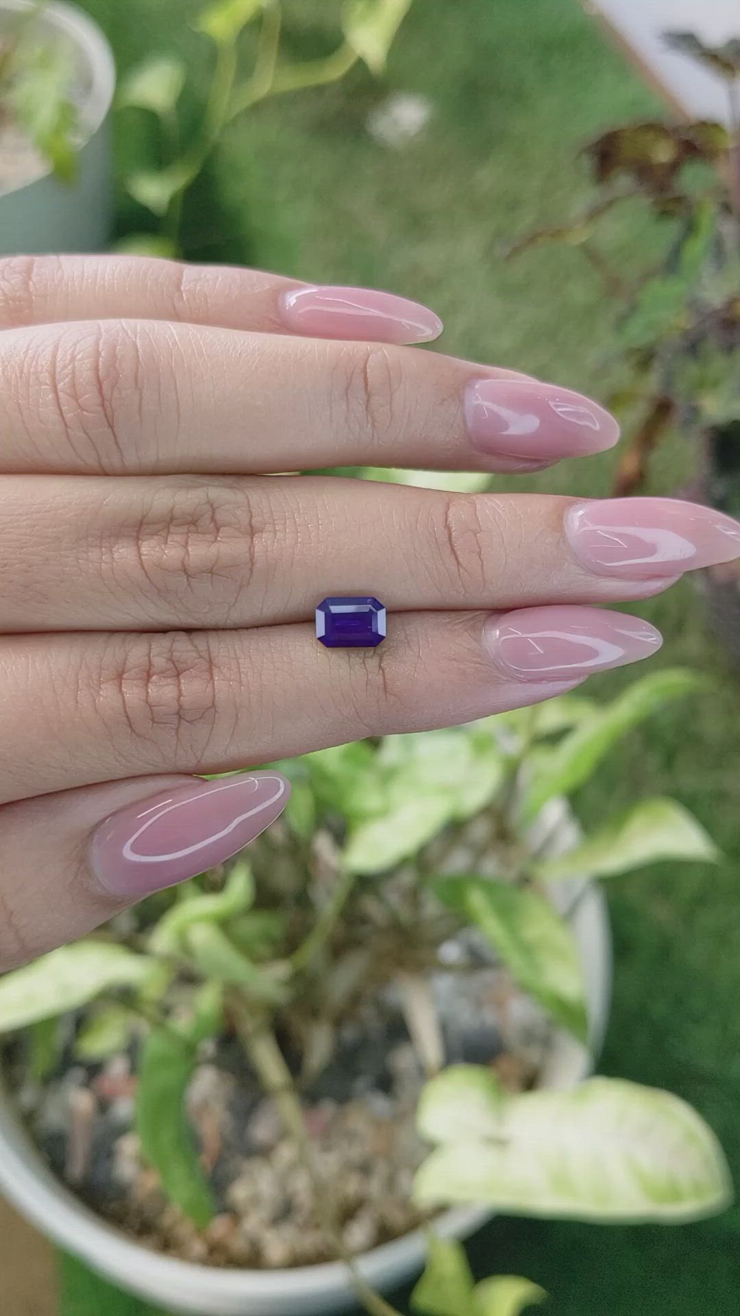 1.38 Ct. Purple Sapphire from Ceylon (Sri Lanka) Size Video