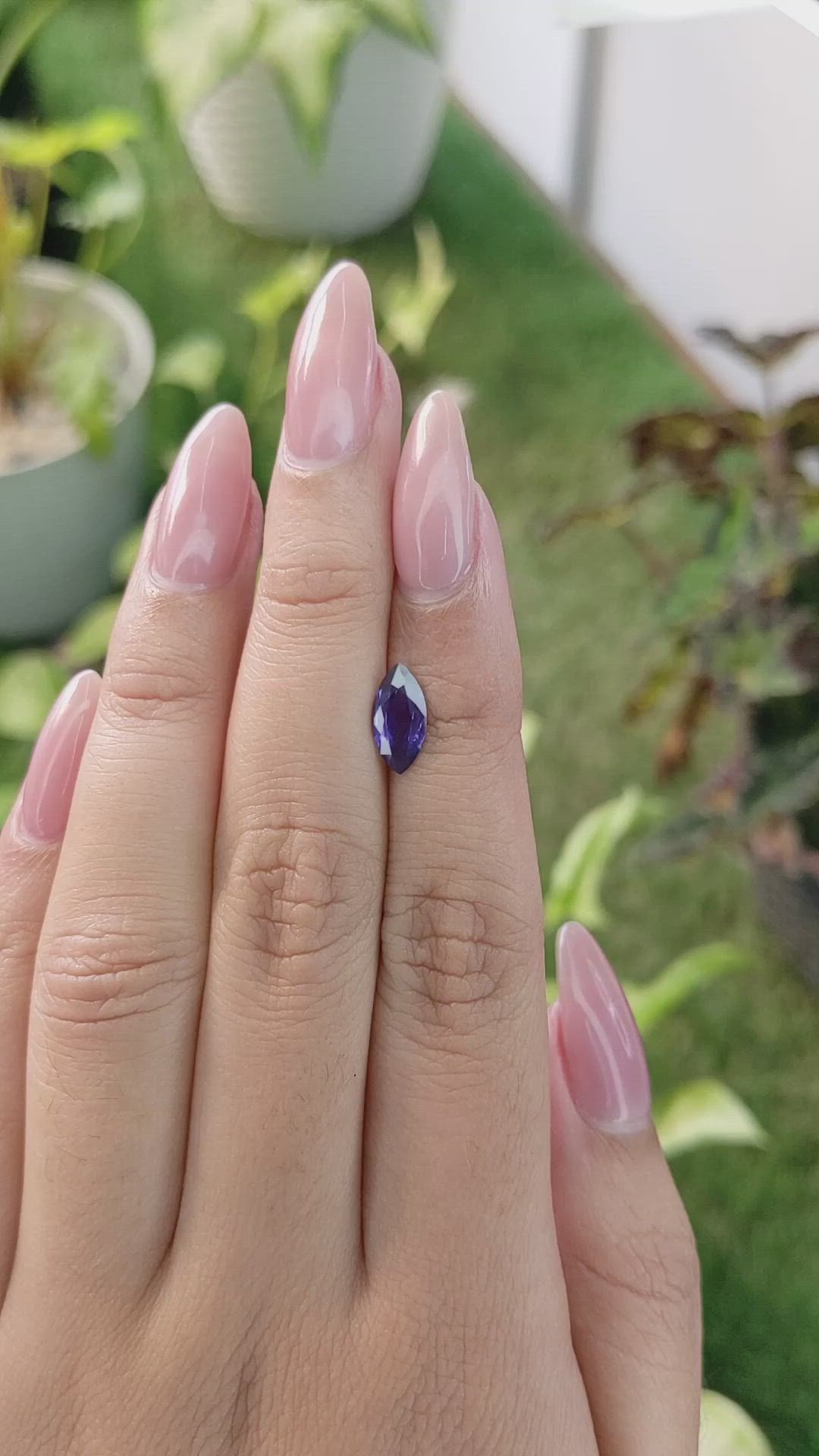 1.16 Ct. Purple Sapphire from Ceylon (Sri Lanka) Size Video