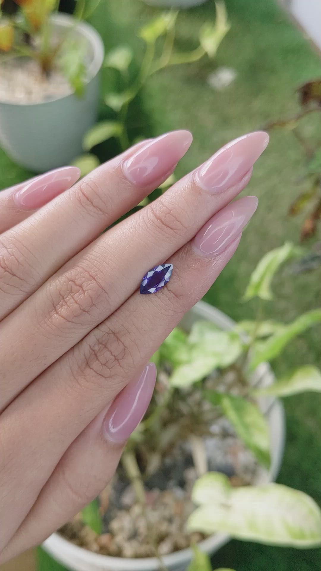 1.16 Ct. Purple Sapphire from Ceylon (Sri Lanka) Size Video