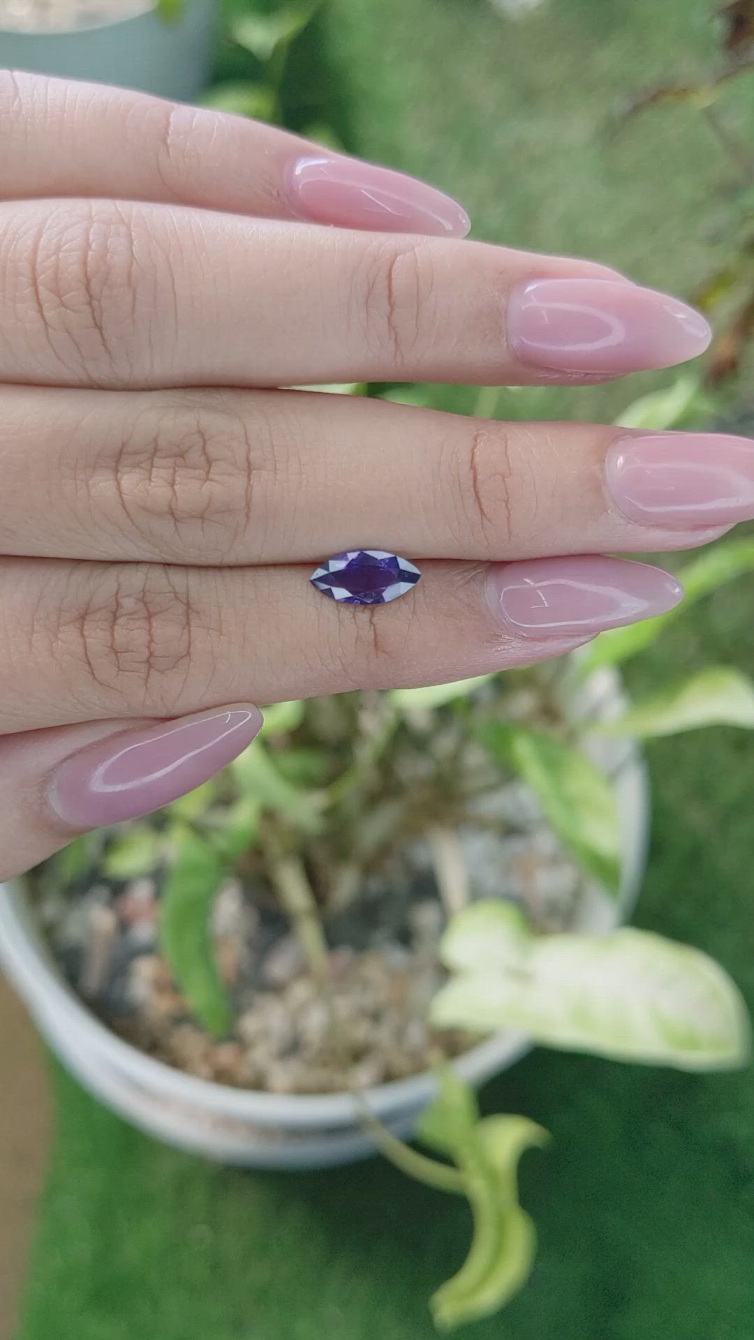 1.16 Ct. Purple Sapphire from Ceylon (Sri Lanka) Size Video