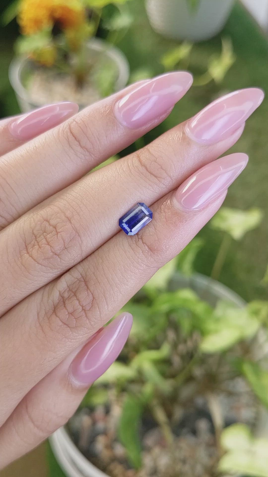 1.36 Ct. Bi Color Sapphire from Ceylon (Sri Lanka) Size Video