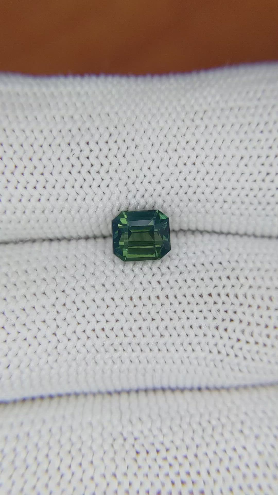 1.41 Ct. Green Sapphire from Ceylon (Sri Lanka) Size Video