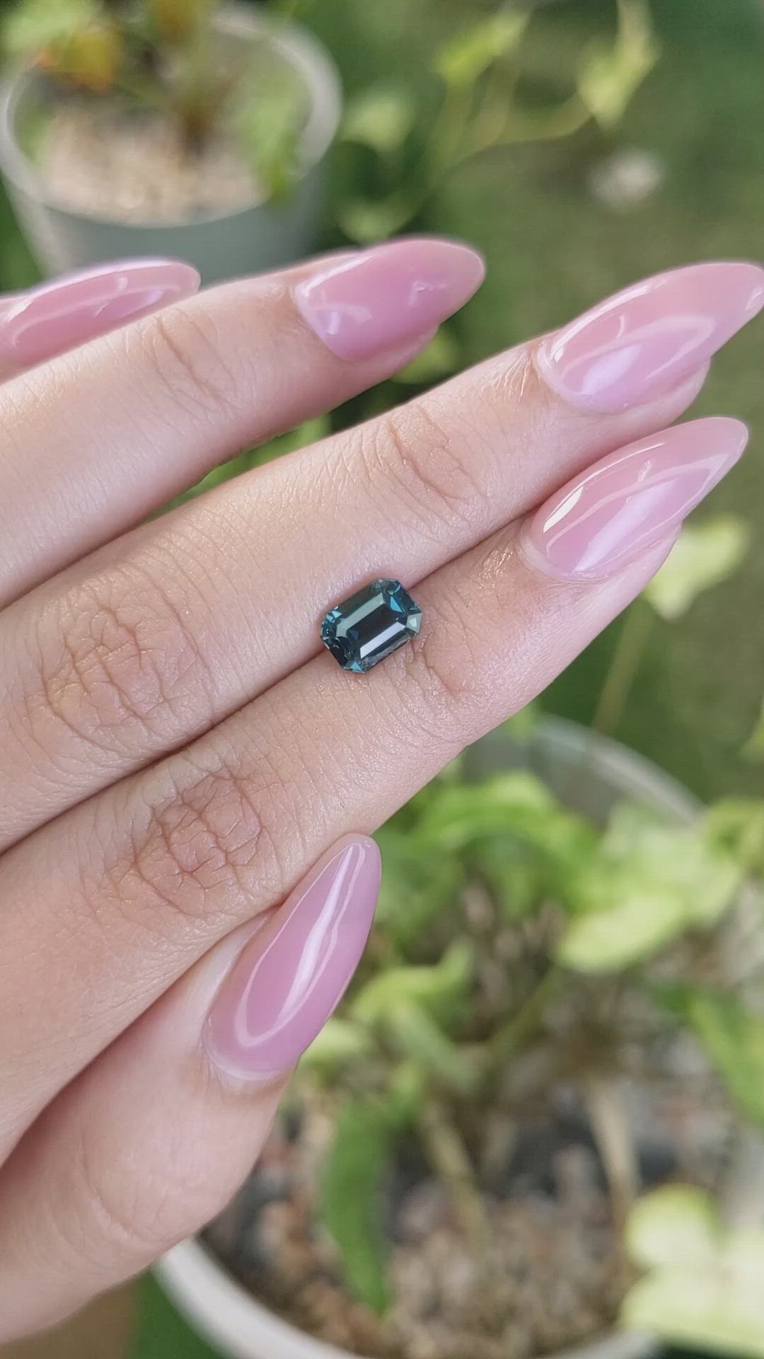 1.80 Ct. Bluish Green Sapphire from Ceylon (Sri Lanka) Size Video