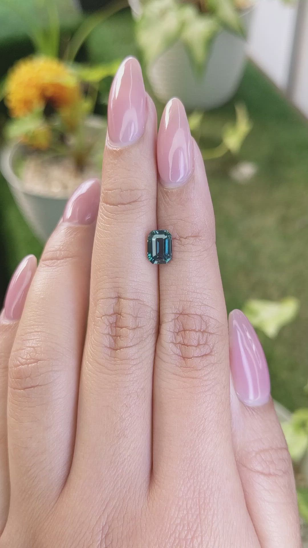 1.80 Ct. Bluish Green Sapphire from Ceylon (Sri Lanka) Size Video