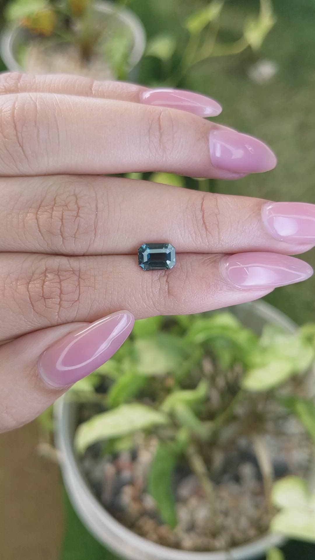 1.80 Ct. Bluish Green Sapphire from Ceylon (Sri Lanka) Size Video
