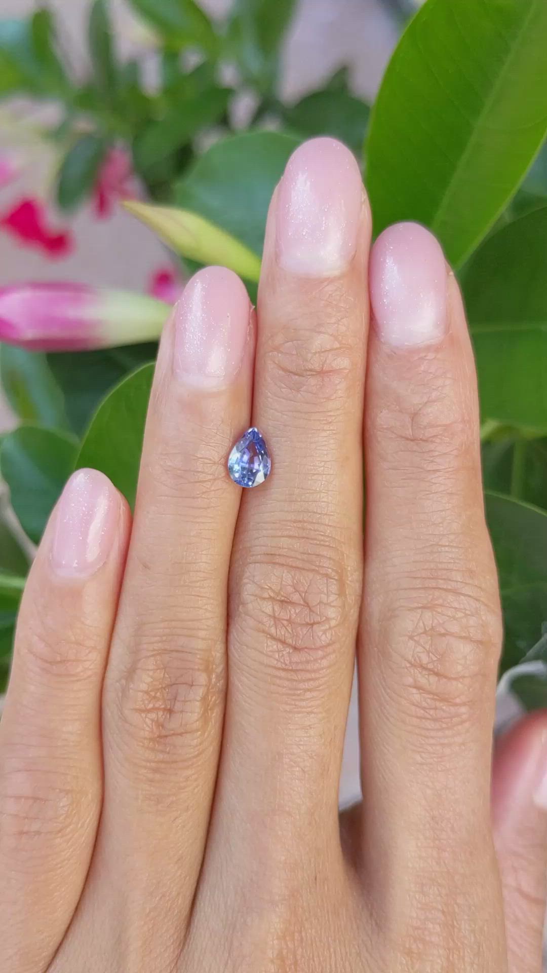 0.98 Ct. Blue Sapphire from Ceylon (Sri Lanka) Size Video