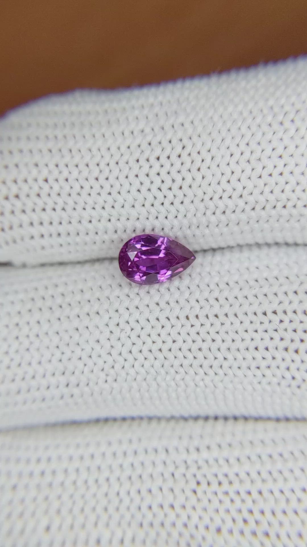 1.21 Ct. Pinkish Purple Sapphire from Ceylon (Sri Lanka) Size Video