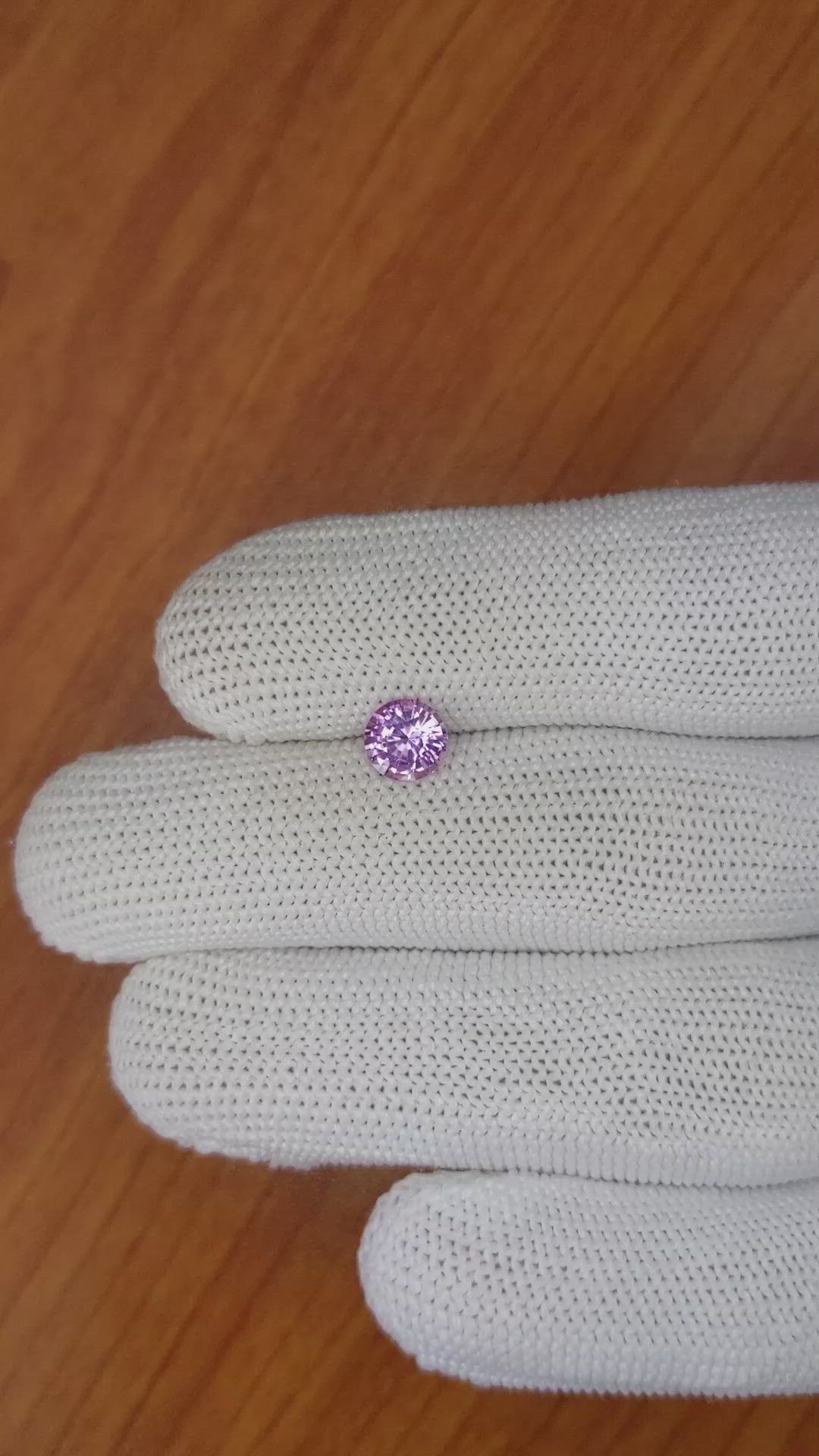 1.06 Ct. Pinkish Purple Sapphire from Ceylon (Sri Lanka) Size Video