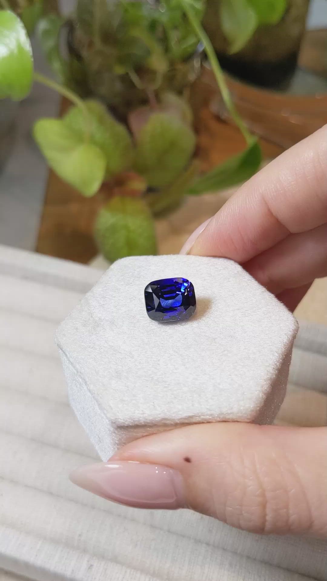 6.03 Ct. Blue Sapphire from Ceylon (Sri Lanka) Size Video