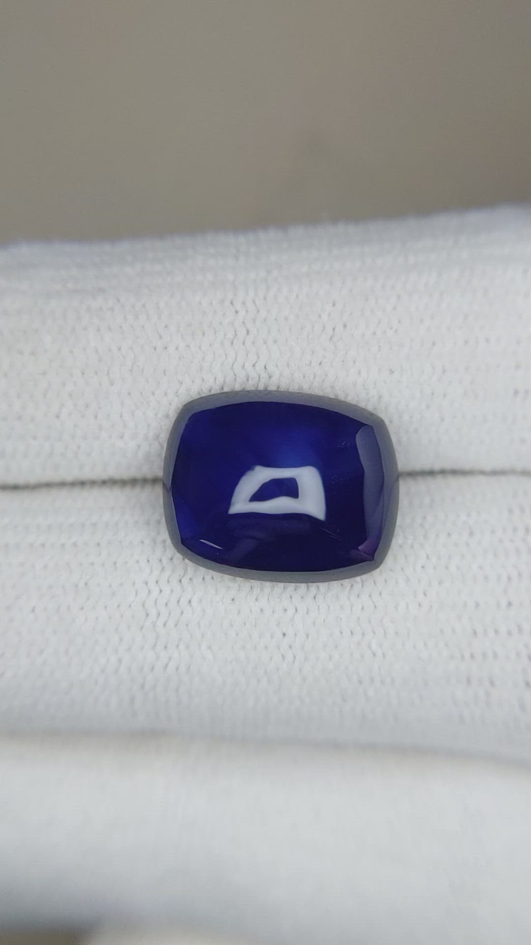 7.84 Ct. Blue Cabochon Sapphire from Ceylon (Sri Lanka) Size Video