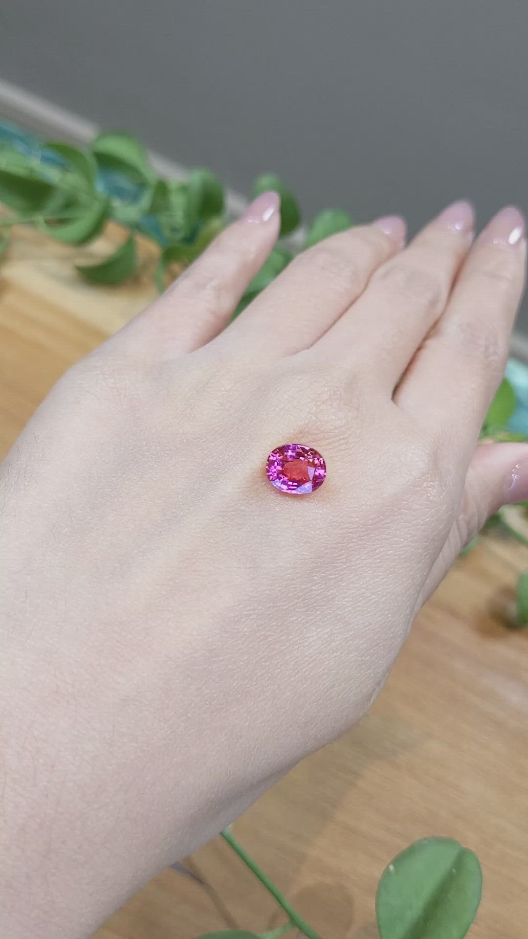 3.02 Ct. Pink Sapphire from Ceylon (Sri Lanka) Size Video
