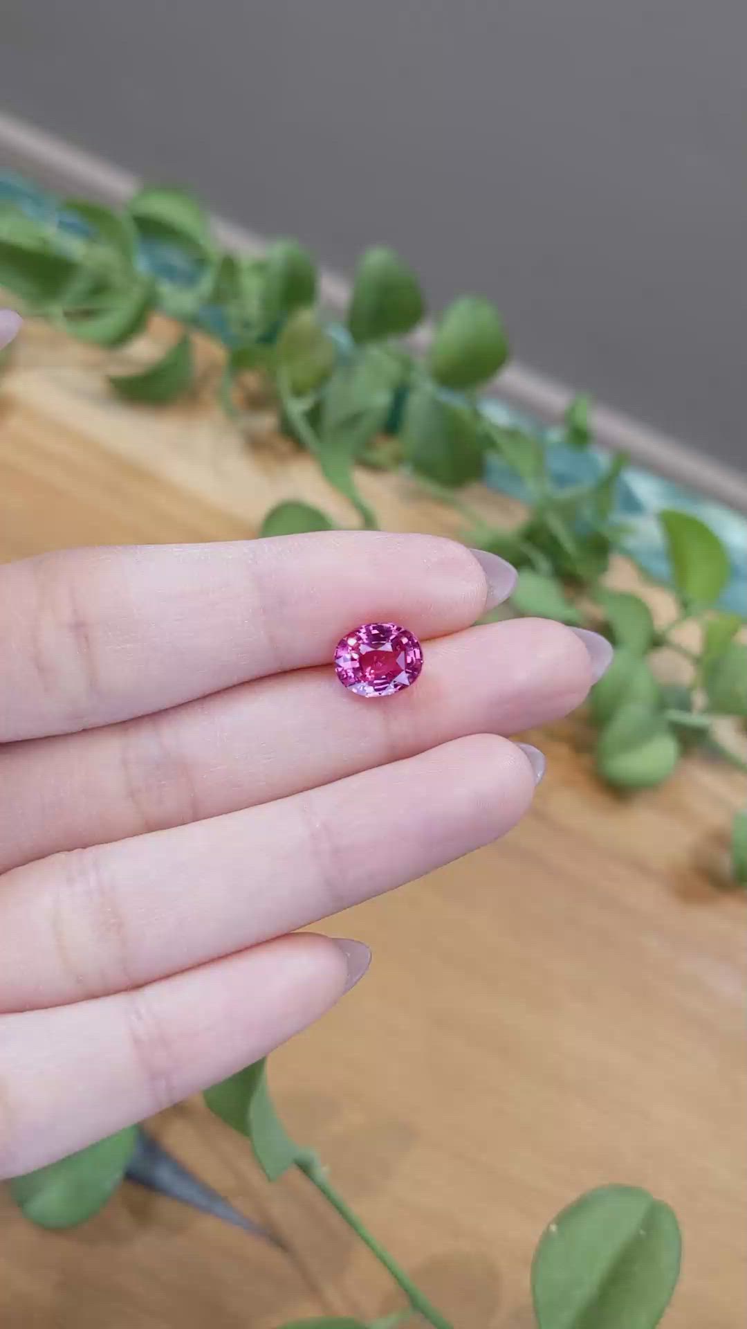 3.02 Ct. Pink Sapphire from Ceylon (Sri Lanka) Size Video