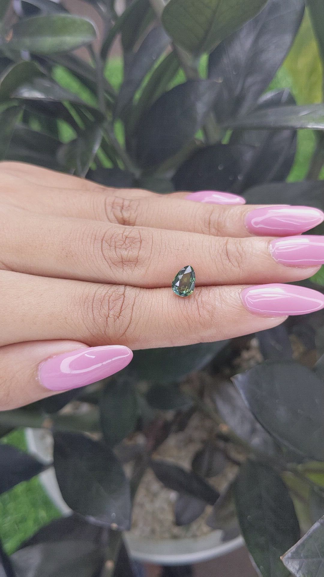 1.51 Ct. Bluish Green Sapphire from Australia Size Video