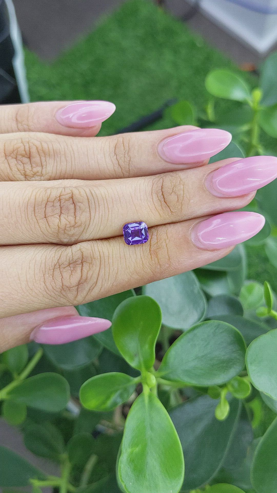 1.63 Ct. Purple Sapphire from Madagascar Size Video