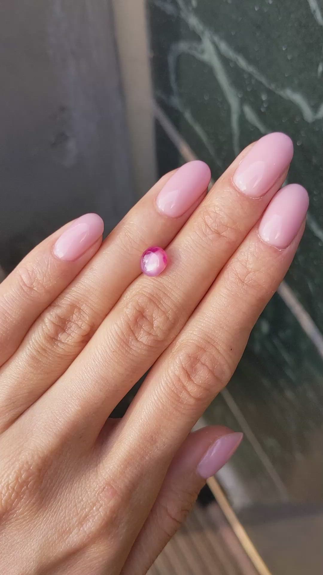 2.45 Ct. Pink Star Sapphire from Burma (Myanmar) Size Video