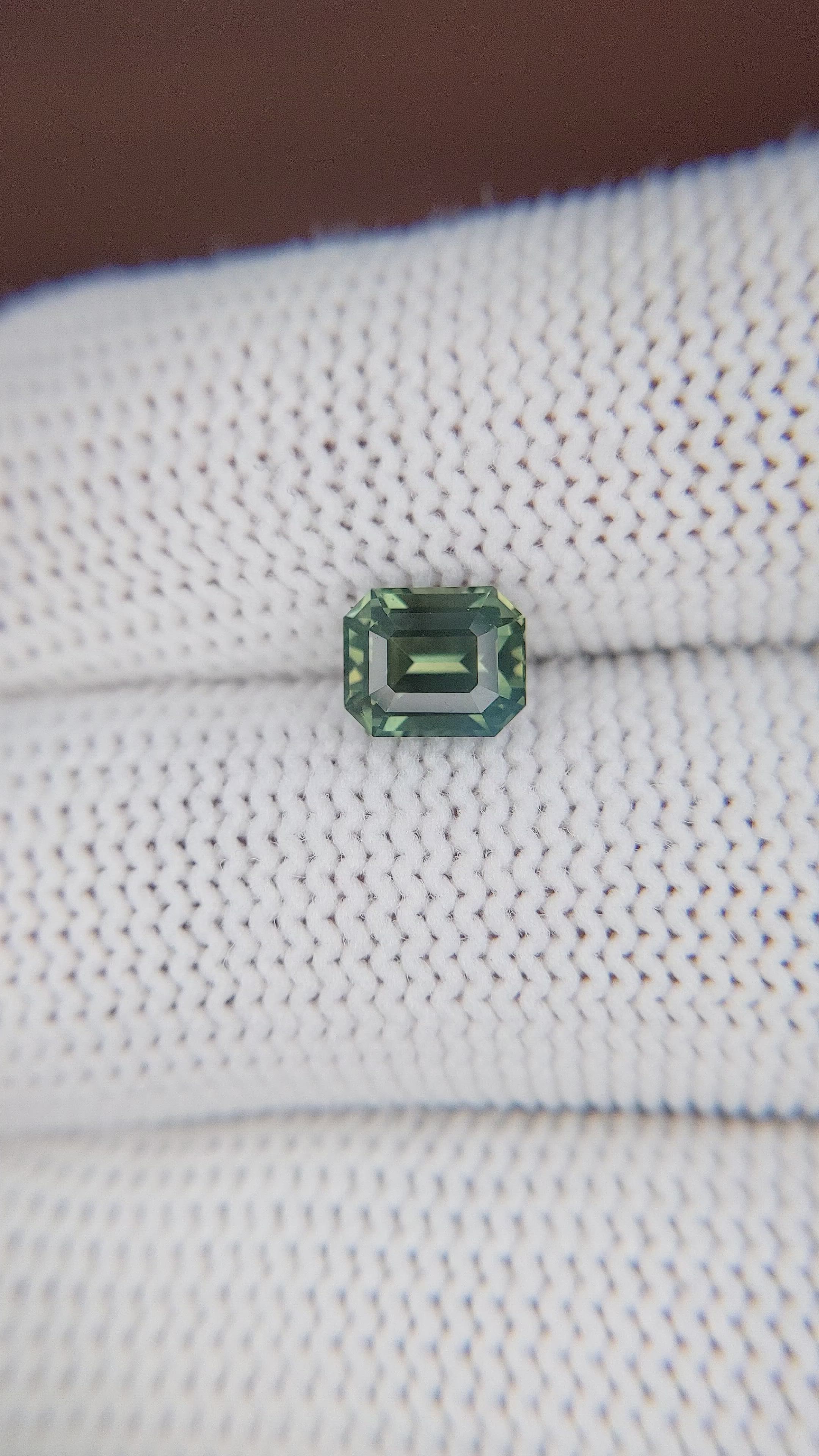 1.58 Ct. Bluish Green Sapphire from Madagascar Size Video