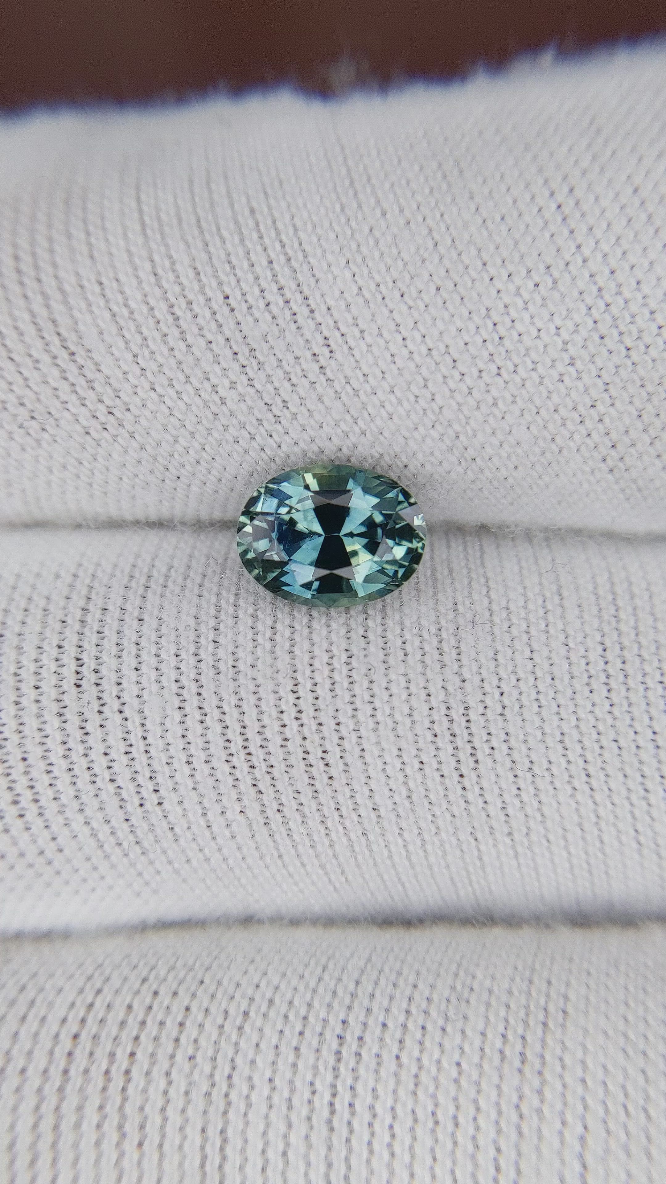 1.70 Ct. Greenish Blue Sapphire from Madagascar Size Video