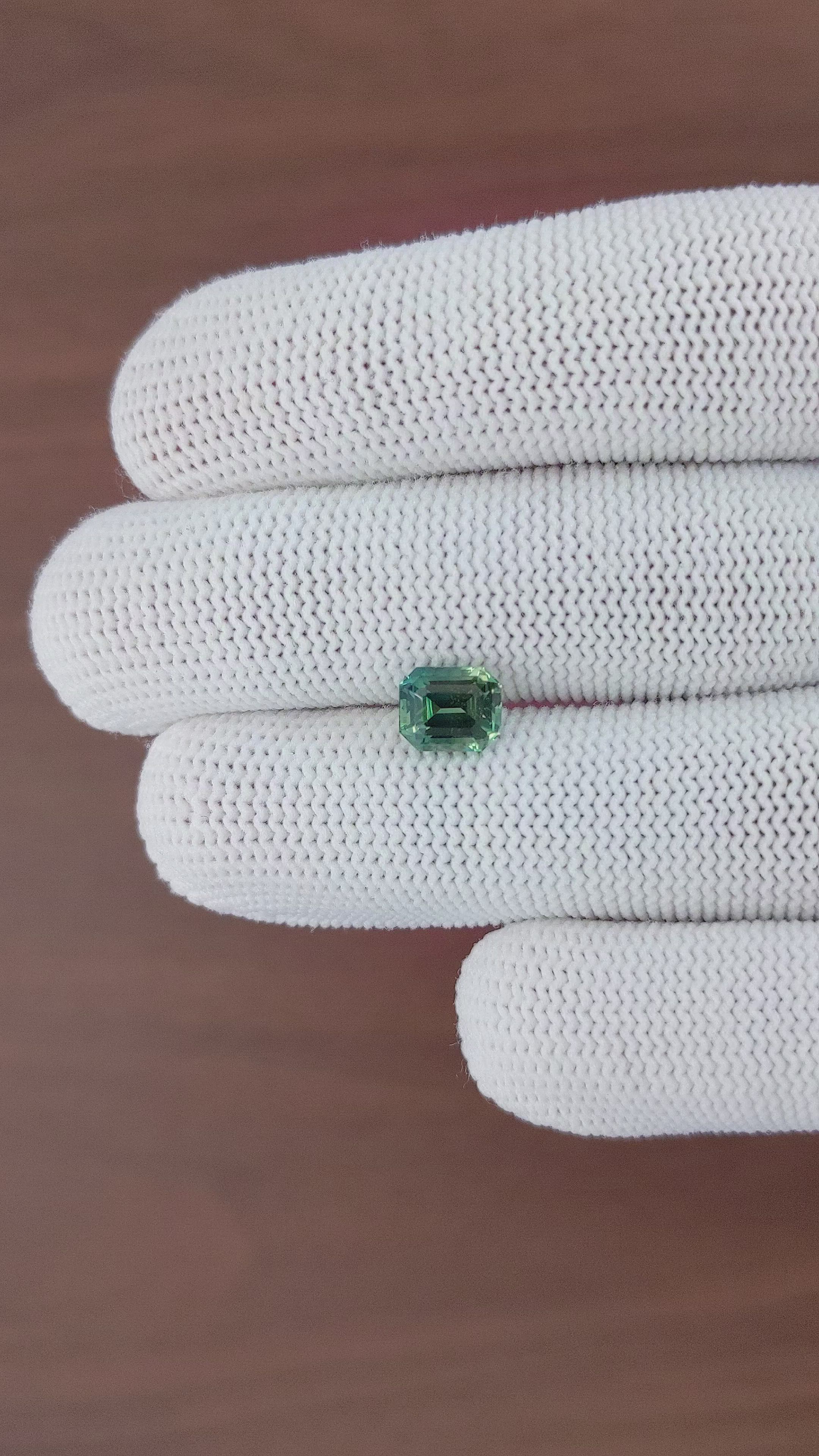 2.02 Ct. Bluish Green Sapphire from Madagascar Size Video