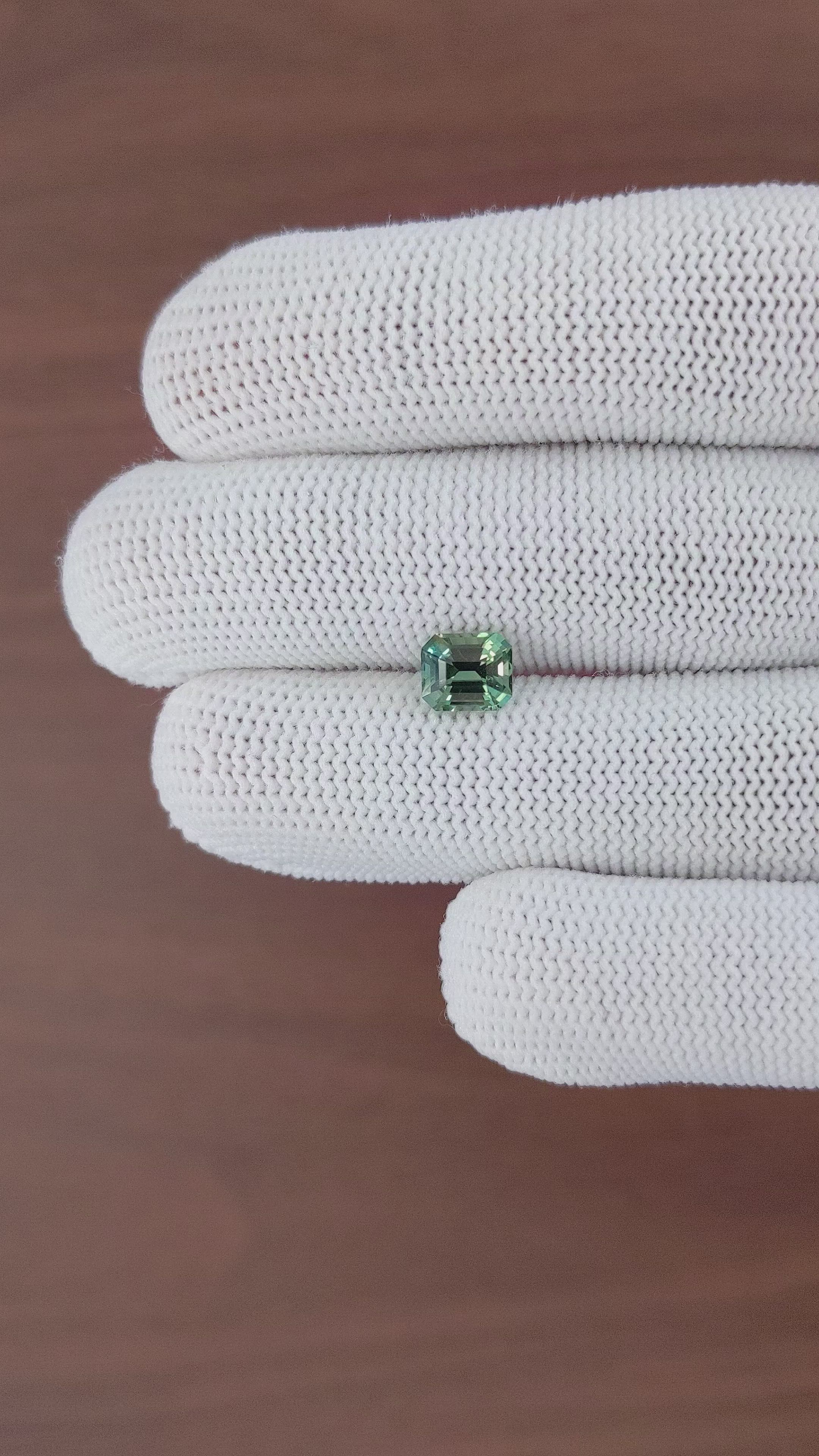1.55 Ct. Bluish Green Sapphire from Madagascar Size Video