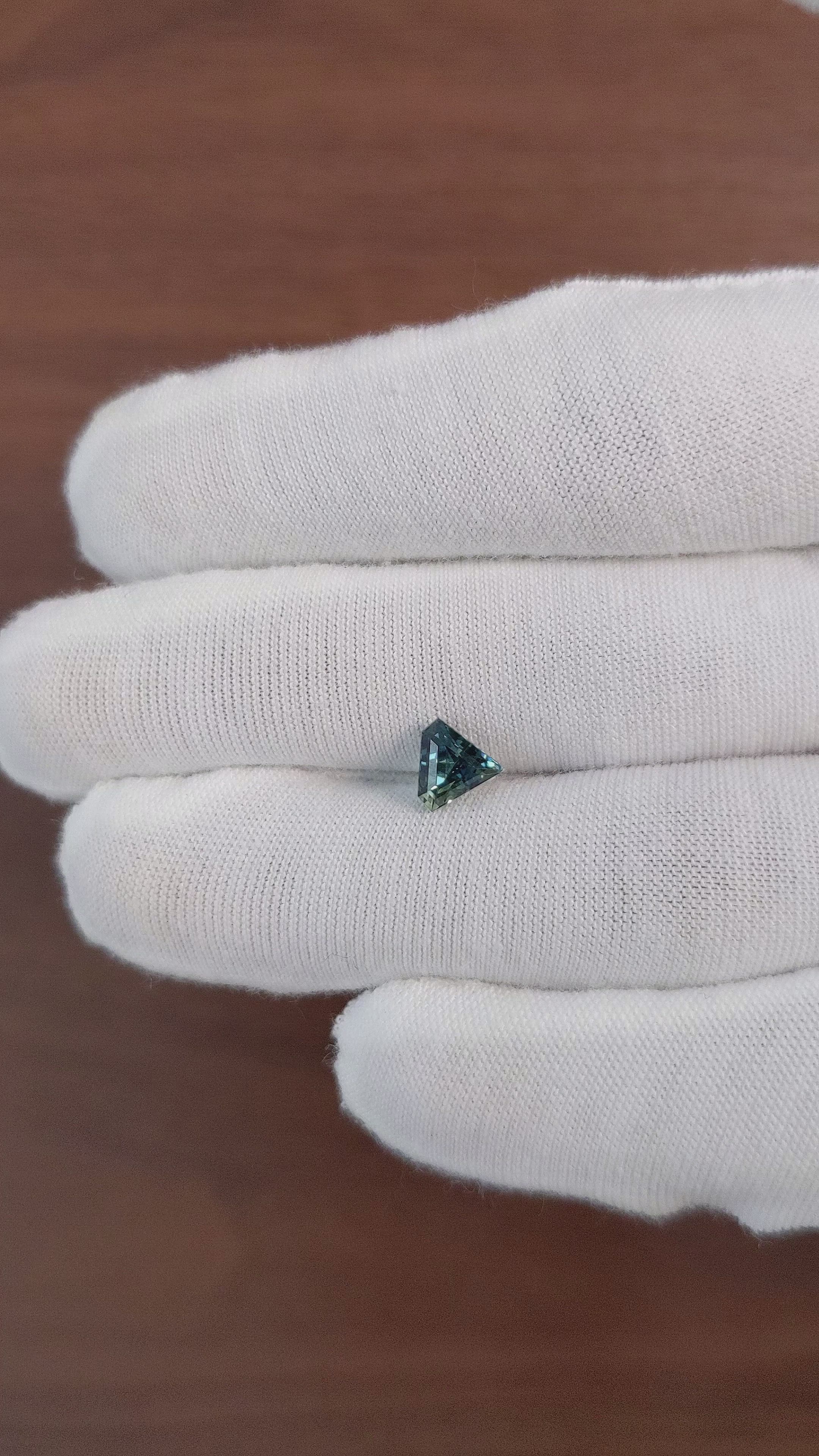 1.11 Ct. Greenish Blue Sapphire from Ceylon (Sri Lanka) Size Video