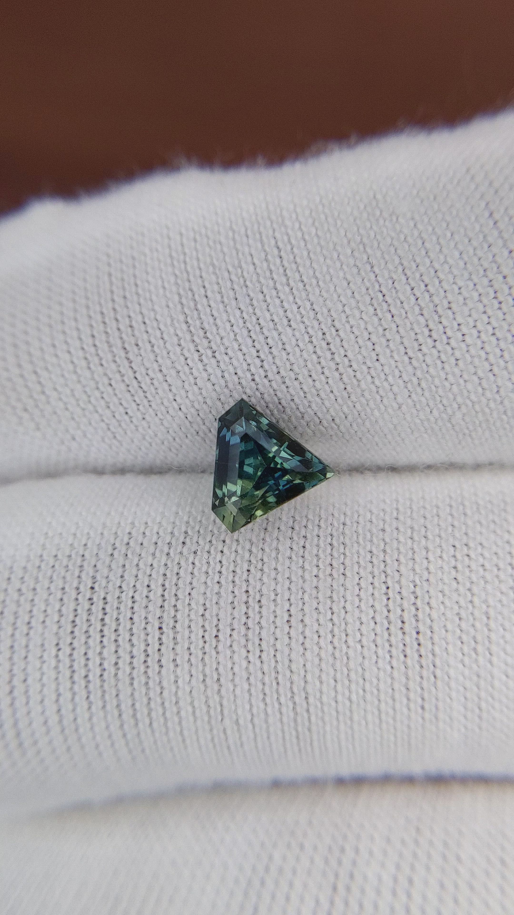 1.11 Ct. Greenish Blue Sapphire from Ceylon (Sri Lanka) Size Video