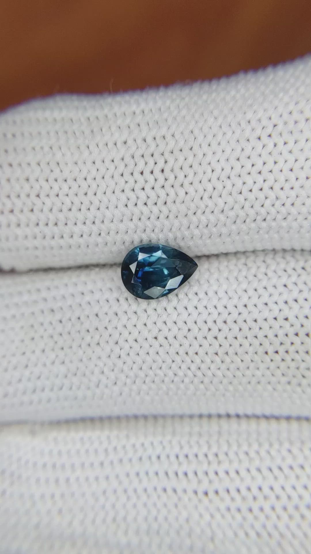 1.04 Ct. Greenish Blue Sapphire from Madagascar Size Video