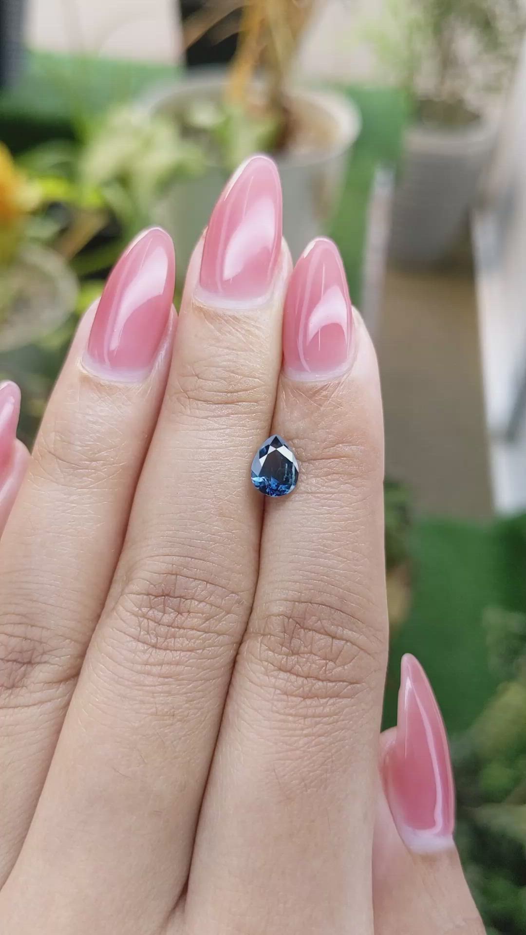 1.04 Ct. Greenish Blue Sapphire from Madagascar Size Video