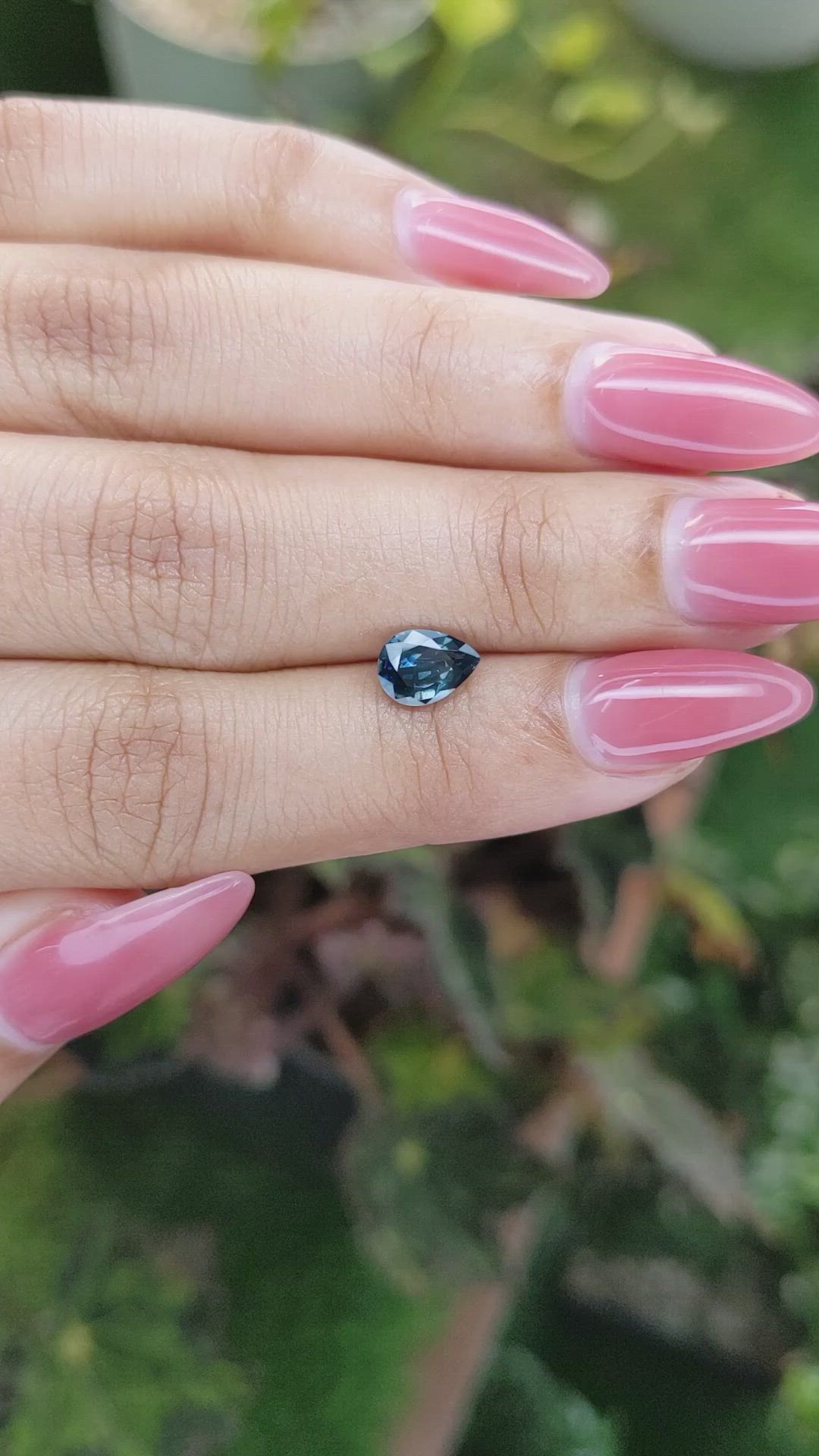 1.04 Ct. Greenish Blue Sapphire from Madagascar Size Video