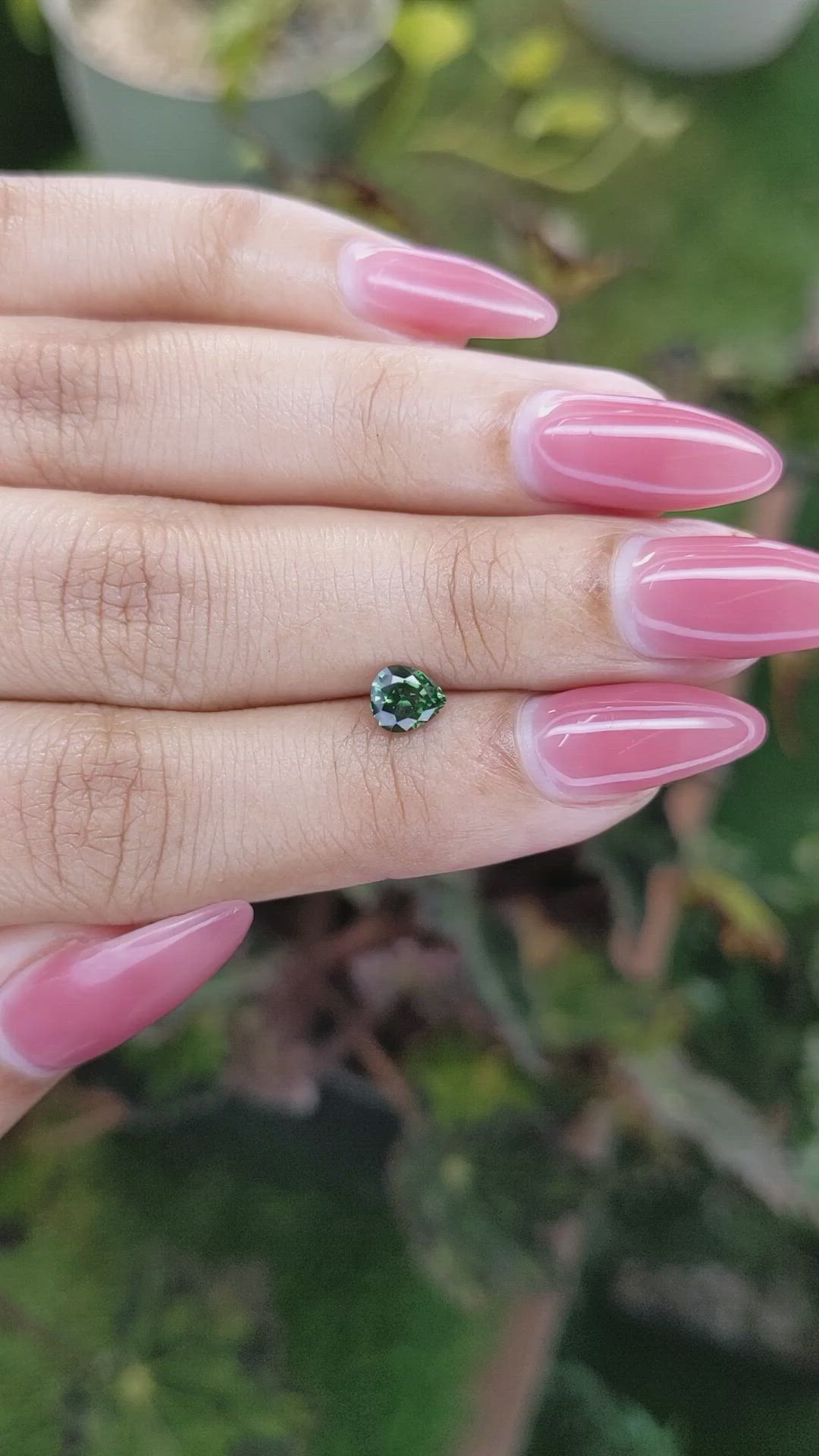 0.64 Ct. Green Sapphire from Madagascar Size Video