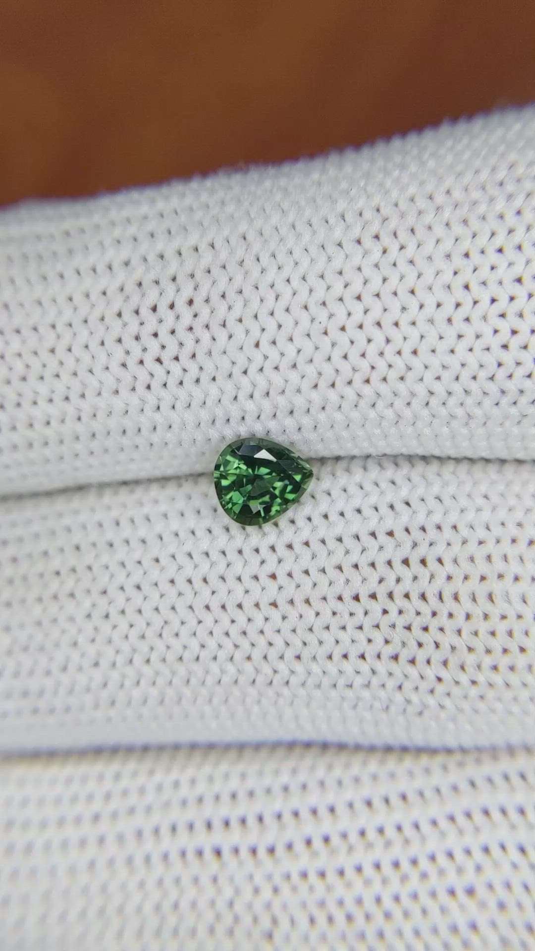 0.64 Ct. Green Sapphire from Madagascar Size Video