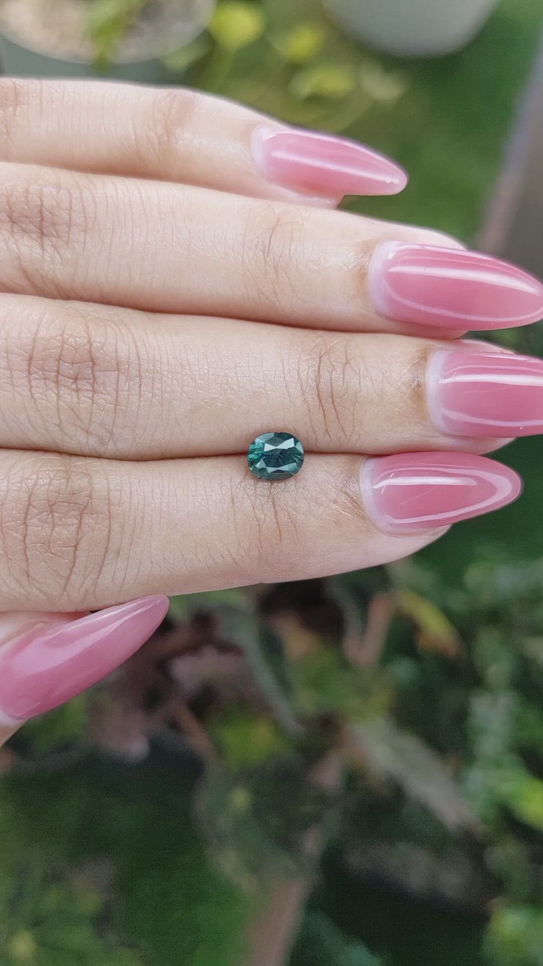 0.87 Ct. Greenish Blue Sapphire from Madagascar Size Video