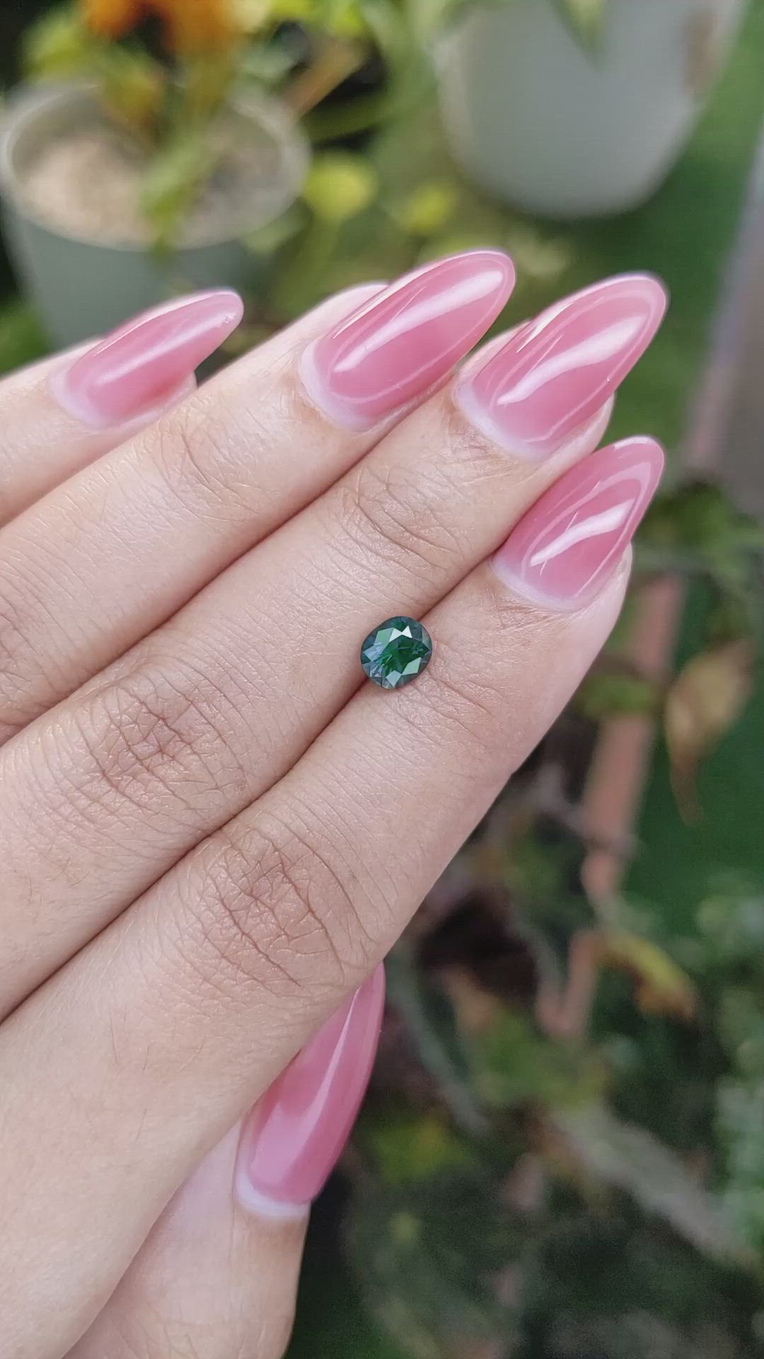 0.87 Ct. Greenish Blue Sapphire from Madagascar Size Video