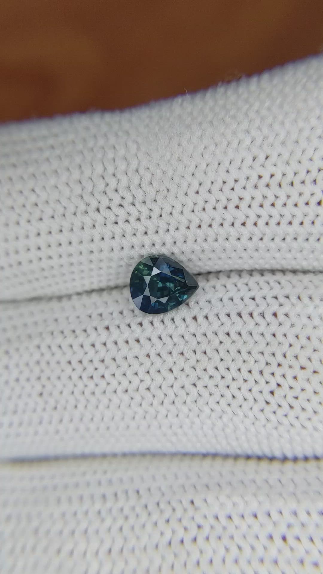 0.80 Ct. Greenish Blue Sapphire from Madagascar Size Video