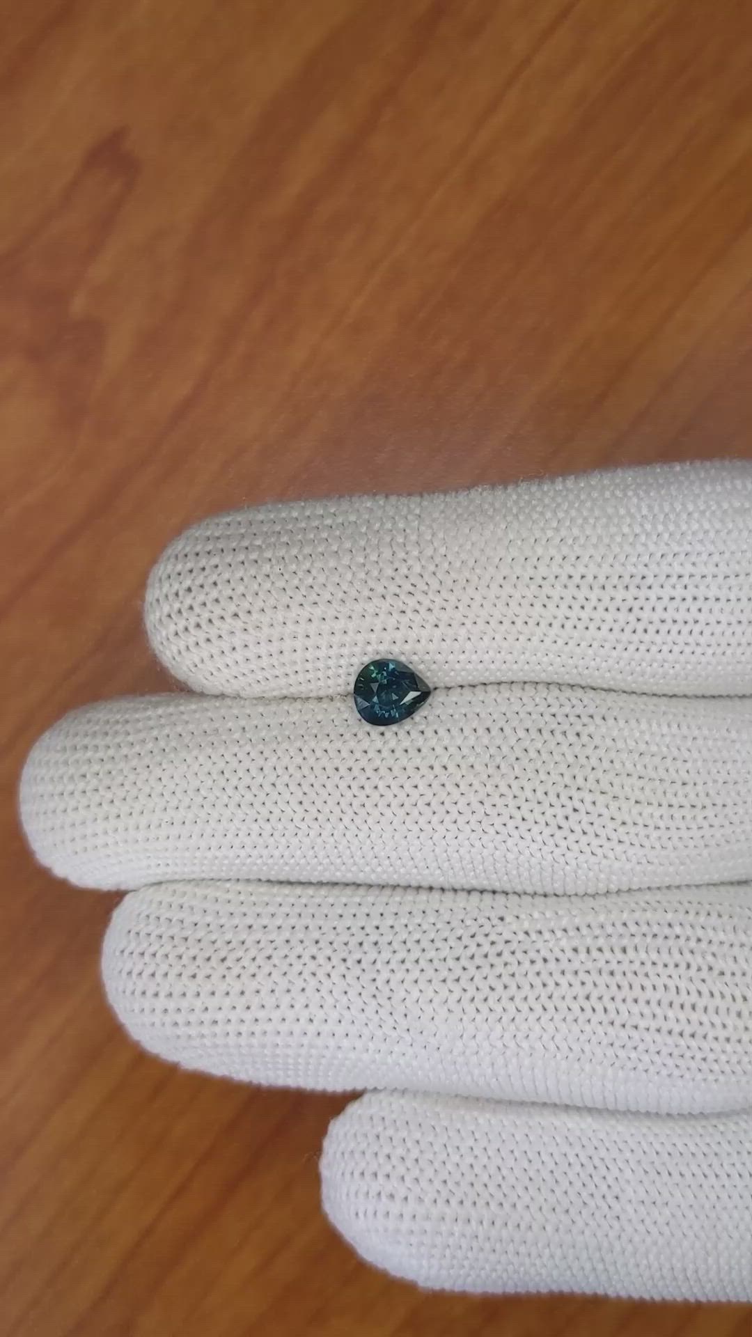 0.80 Ct. Greenish Blue Sapphire from Madagascar Size Video