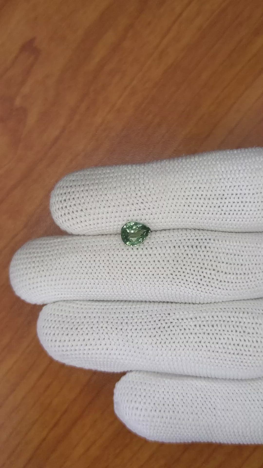 0.94 Ct. Green Sapphire from Madagascar Size Video