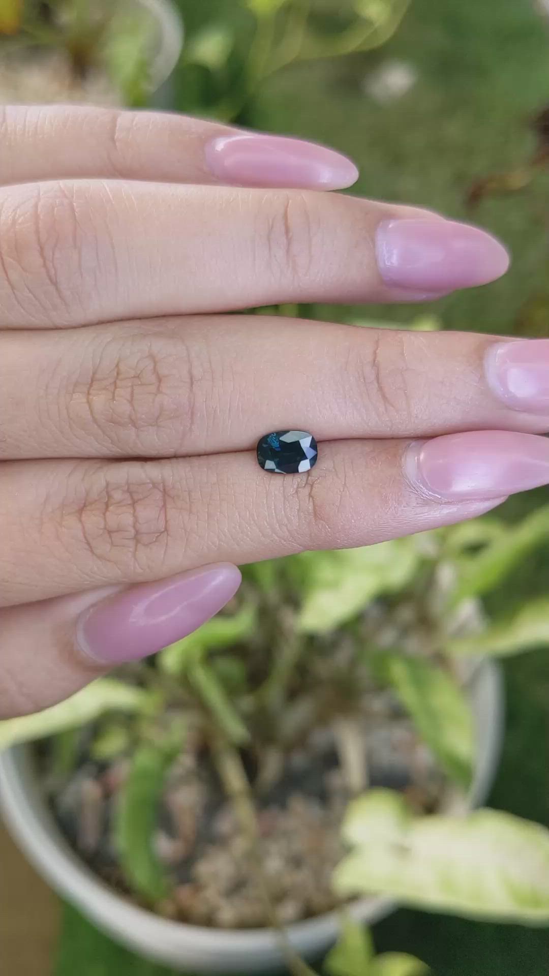 0.95 Ct. Greenish Blue Sapphire from Madagascar Size Video