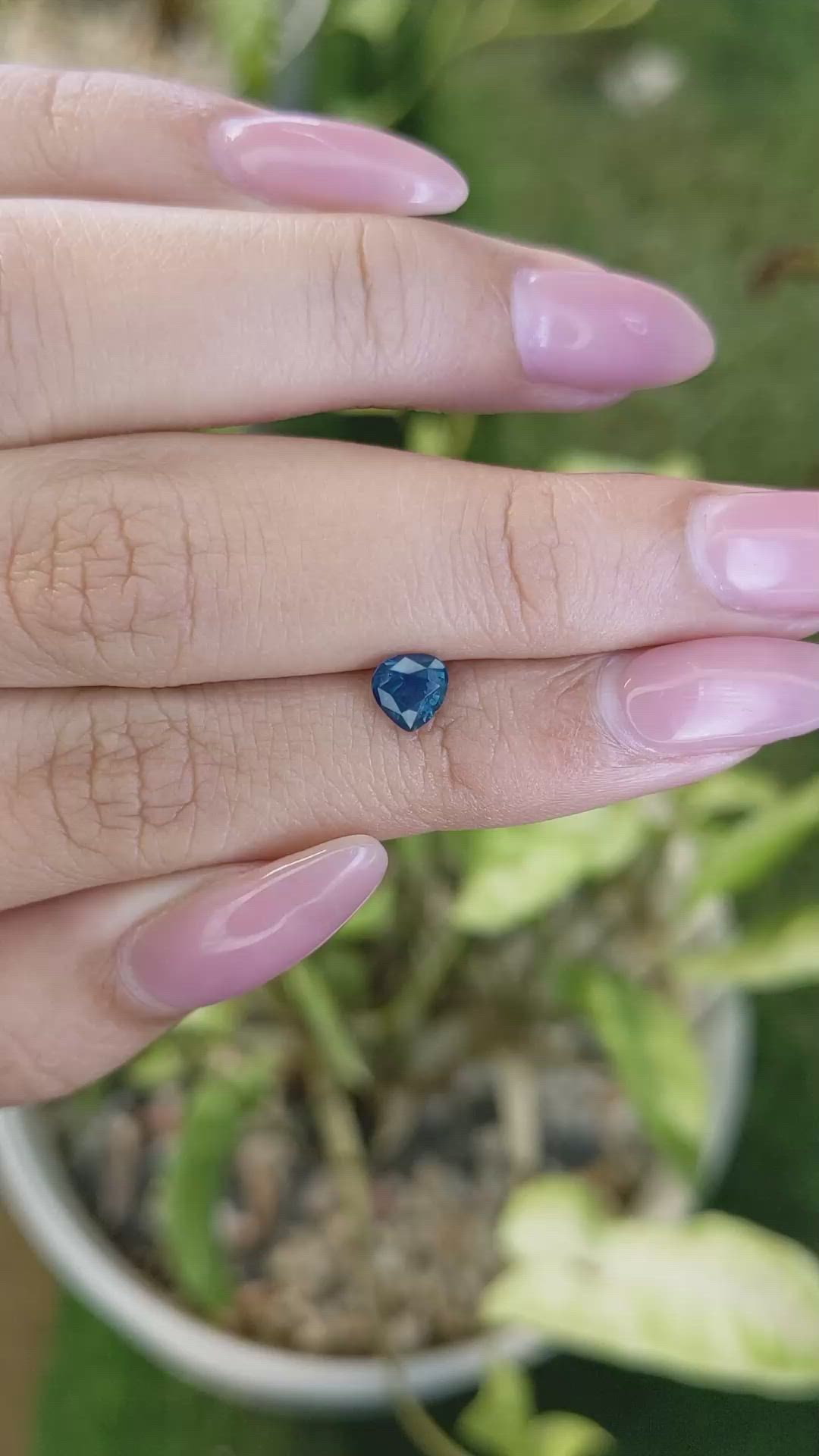 0.75 Ct. Greenish Blue Sapphire from Madagascar Size Video