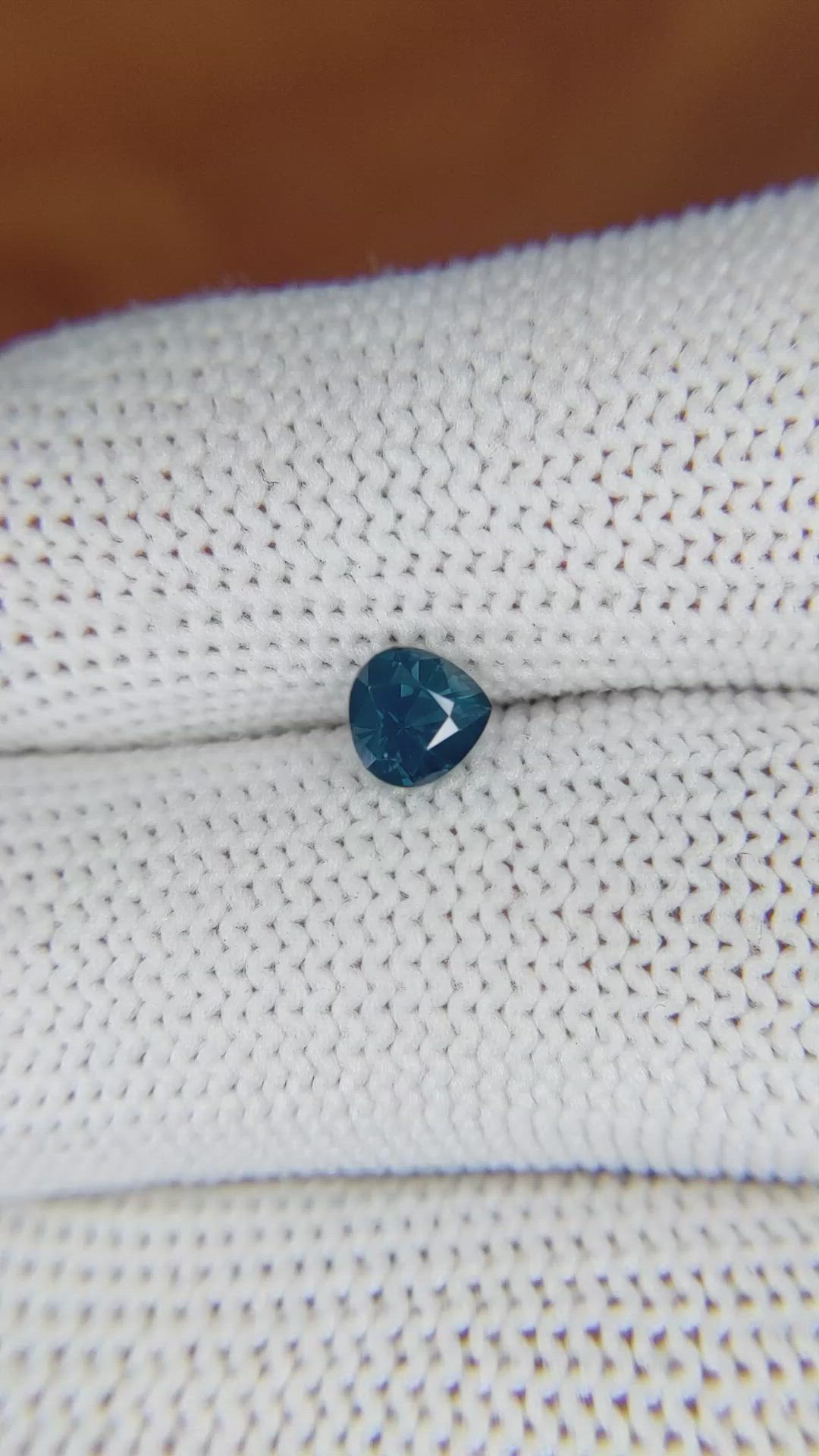 0.75 Ct. Greenish Blue Sapphire from Madagascar Size Video