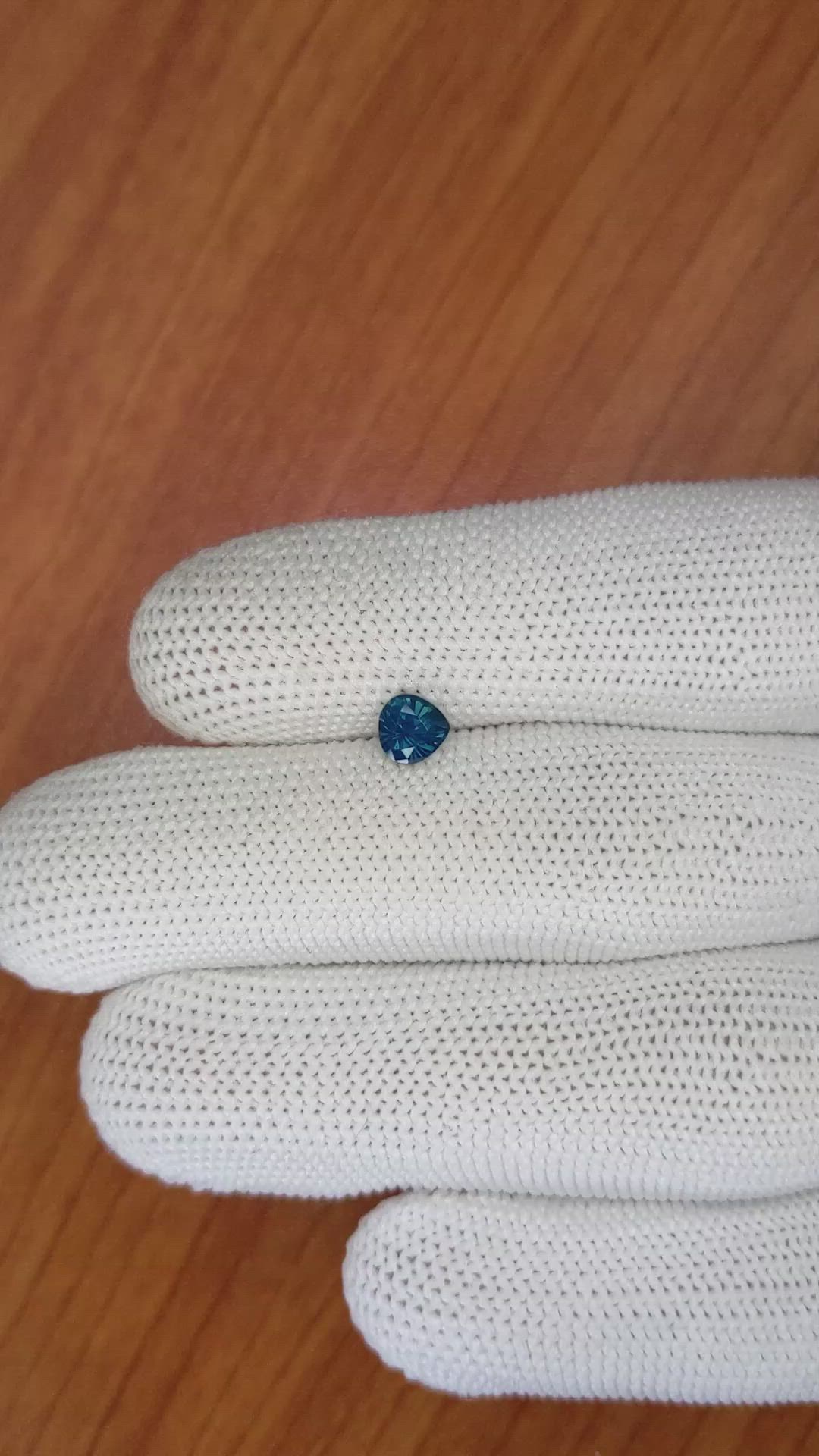 0.75 Ct. Greenish Blue Sapphire from Madagascar Size Video